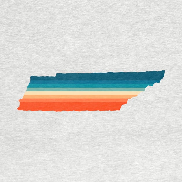 Tennessee State Retro Map by n23tees